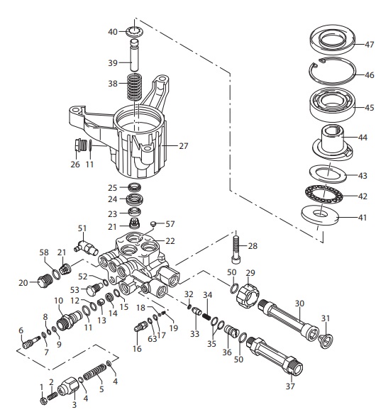 AR RMW2.5G28 Pump rebuild kits & parts